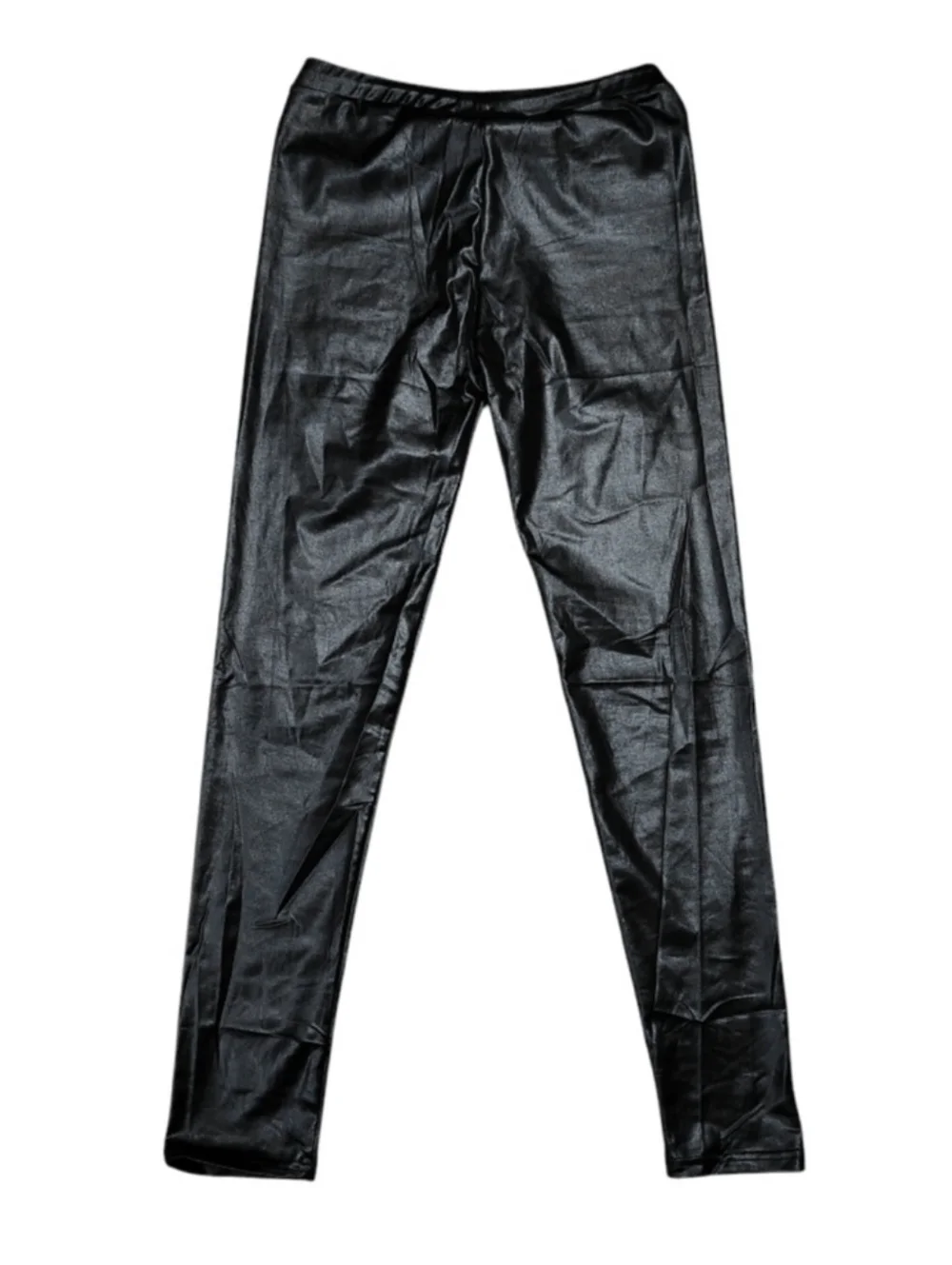 New Black Coated Leggings Womens Size Medium High Rise